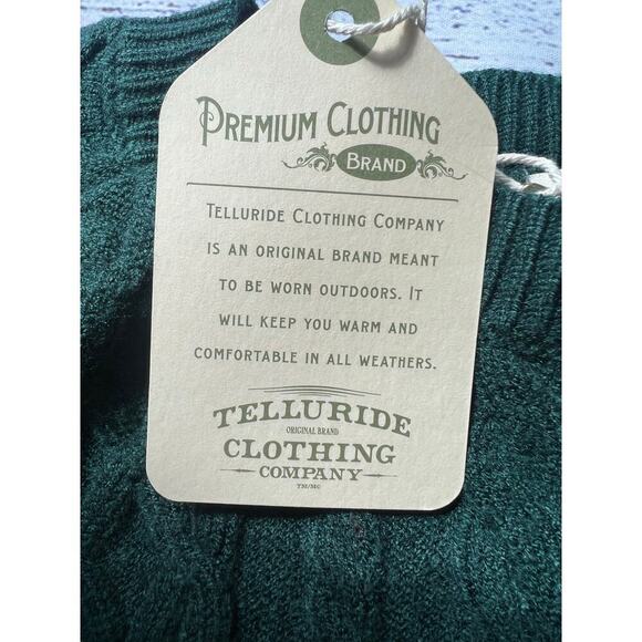 Telluride Clothing Company Boys Cable Knit Sweater, Green, Large / 14, NWT, Crew - Picture 4 of 7